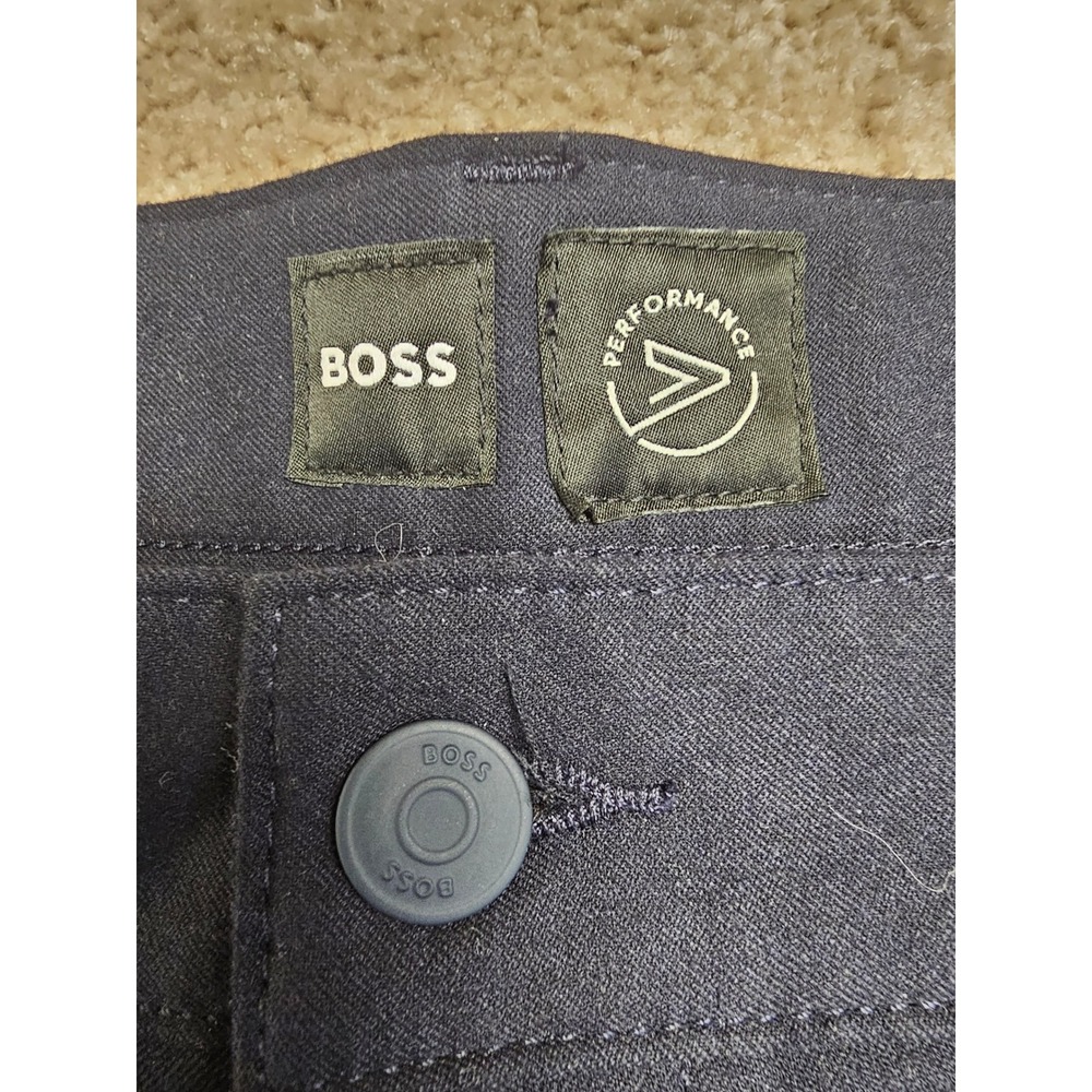 Hugo Boss Delaware Slim Fit Performance Stretch Pants Navy Blue 36/32 50477048 - Picture 4 of 11